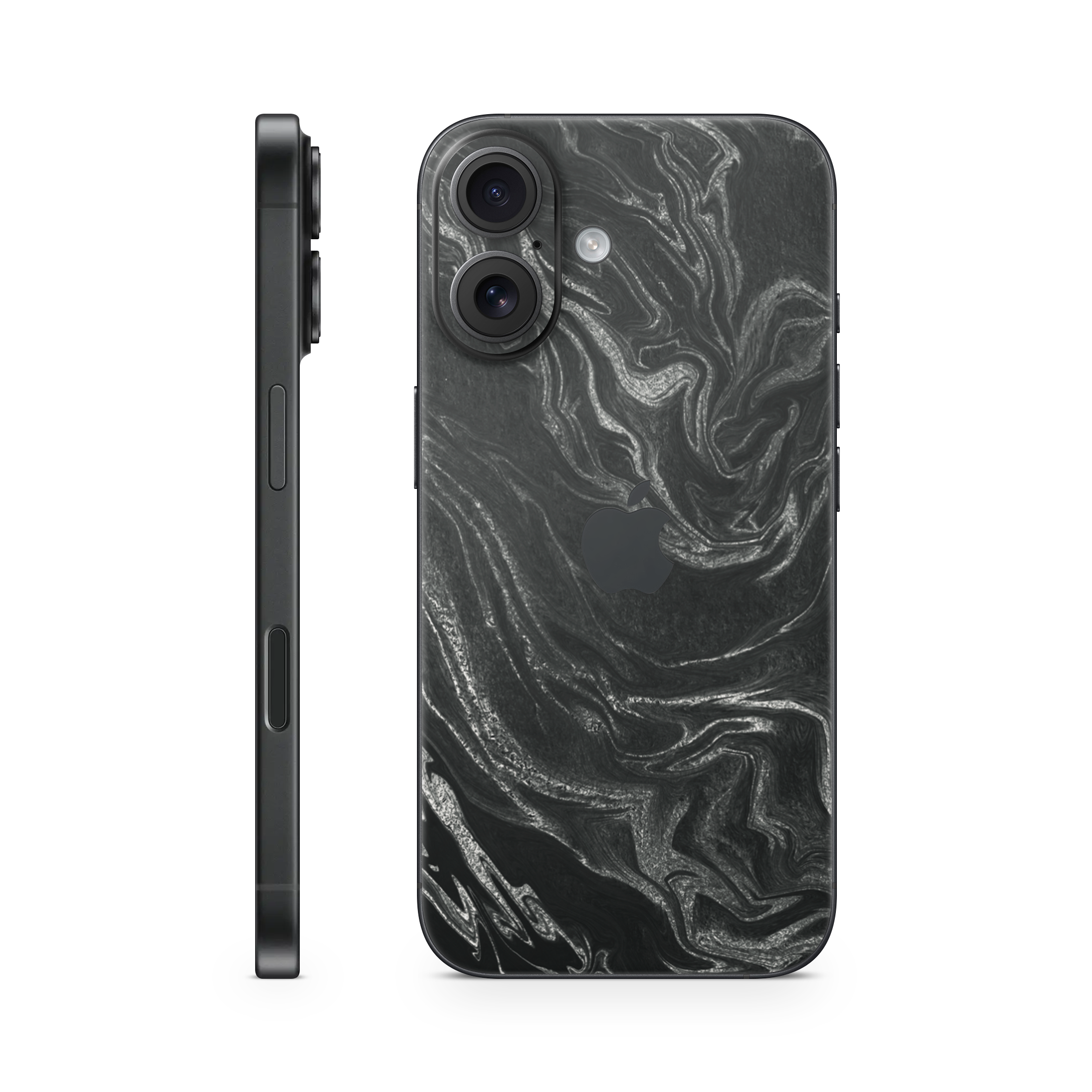 iPhone 16 Skin Black Silver