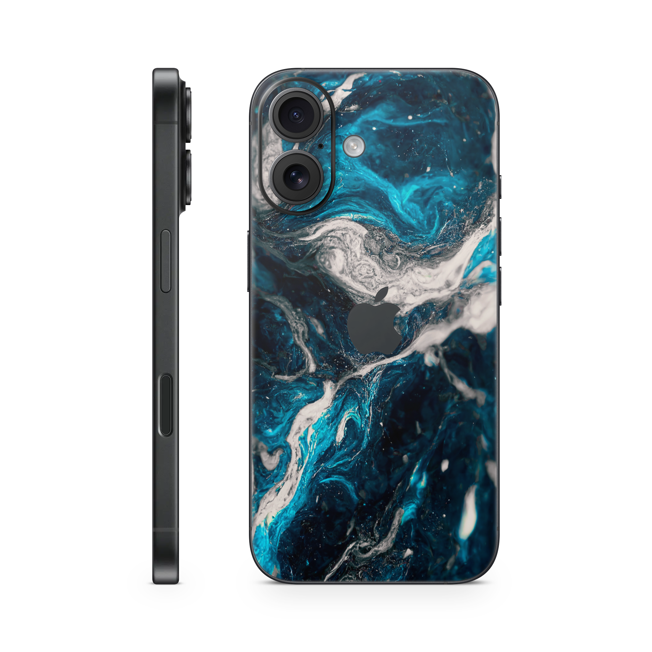 iPhone 16 Skin Blue Silver