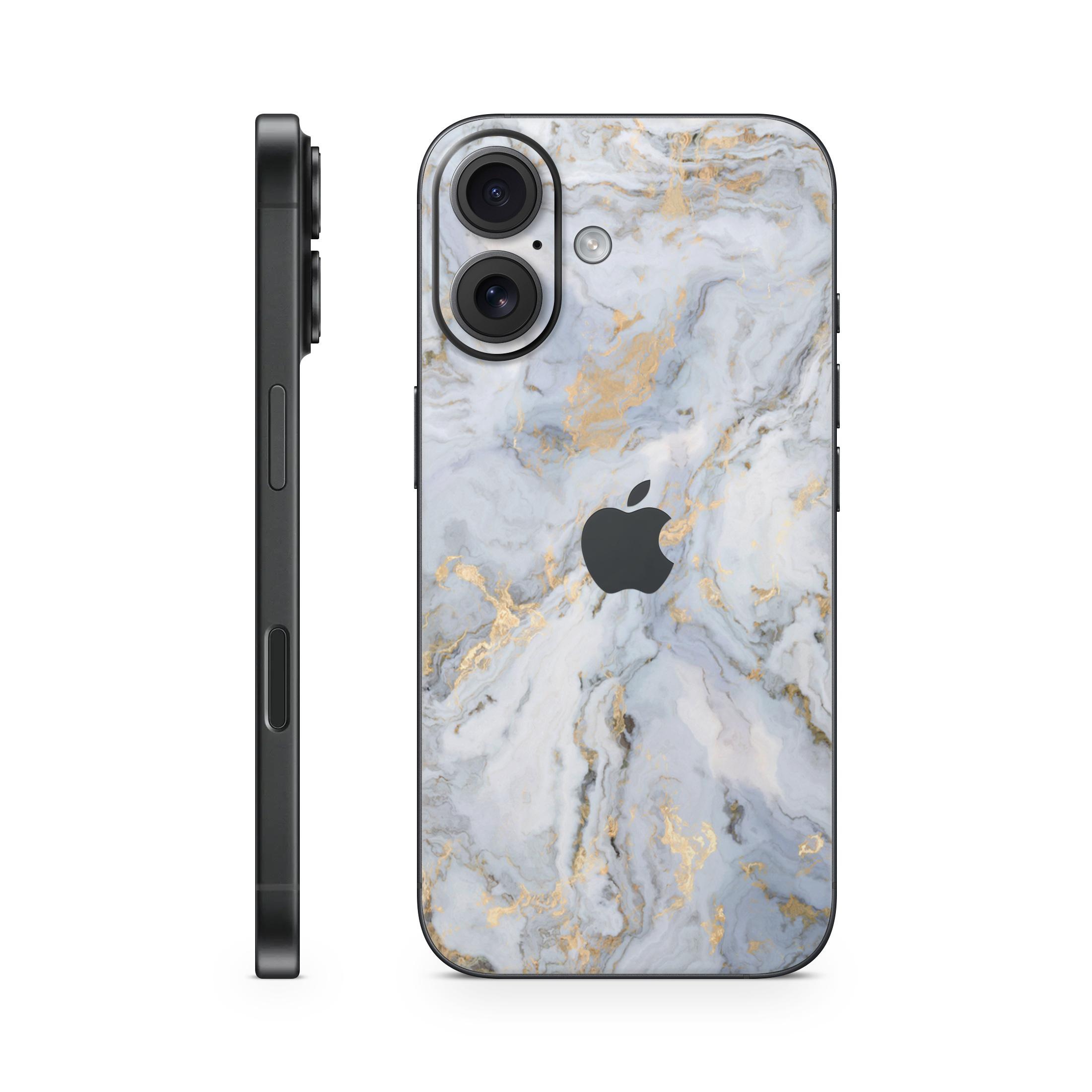 iPhone 16 Skin Gold Marble