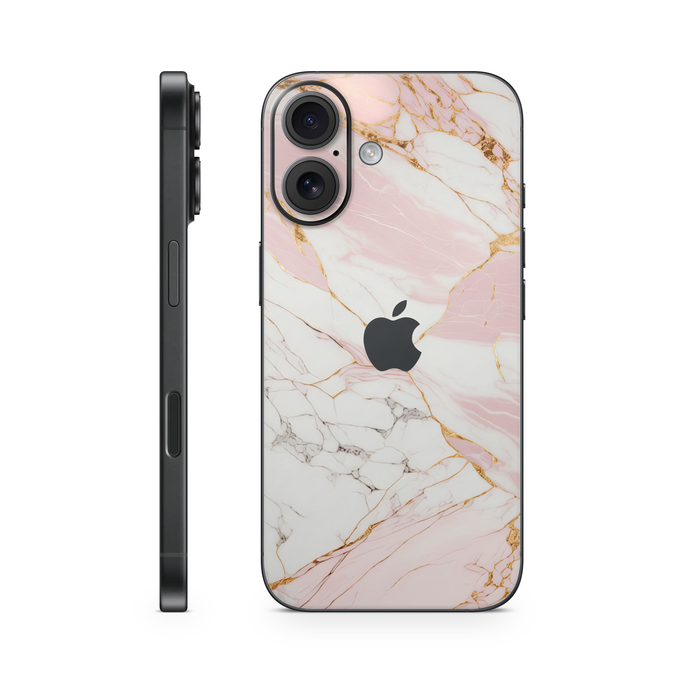 iPhone 16 marmo rosa pelle