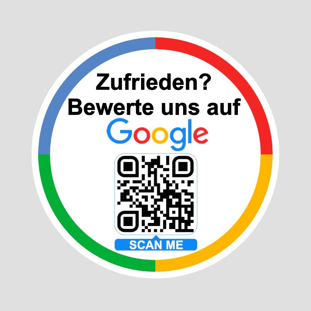 Google Evaluation Sticker 4st 10cm Diamètre avec QR Code Link pour les entreprises Companies Marques Sticker Personnalisés pour la fenêtre de la boutique de bus automatique The Counter Marketing Advertising