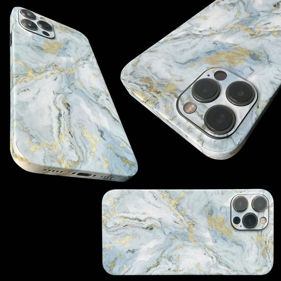 iPhone 12 Pro Skin Gold Marble