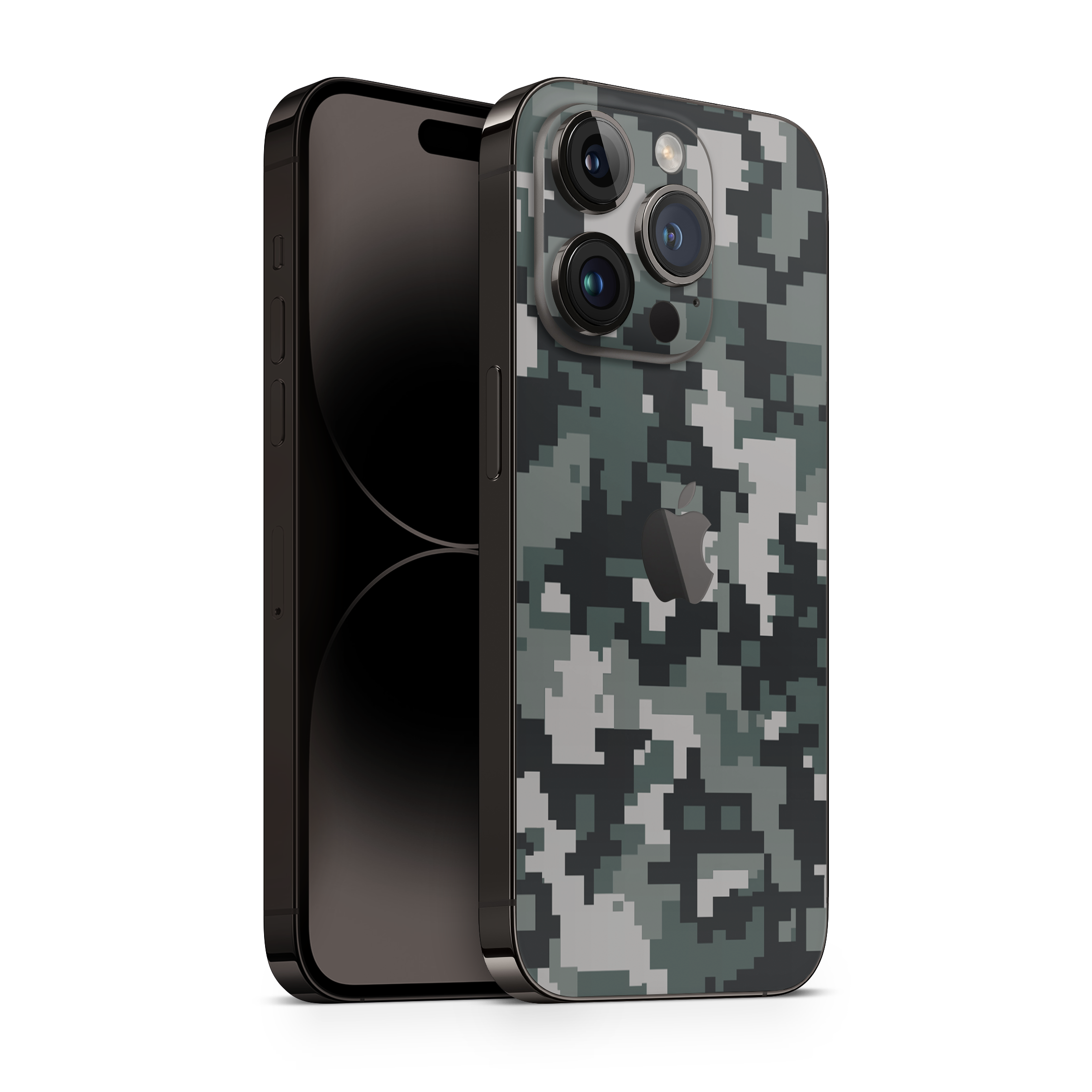 iPhone 16 par peau camo numérique