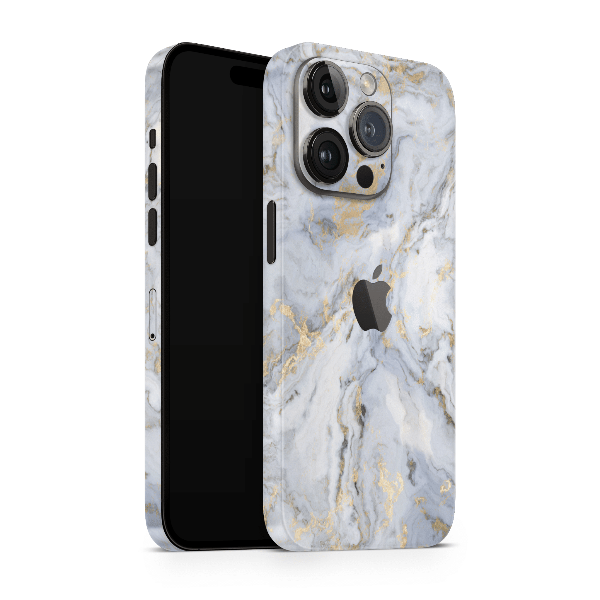 iPhone 15 Pro Skin Gold Marble