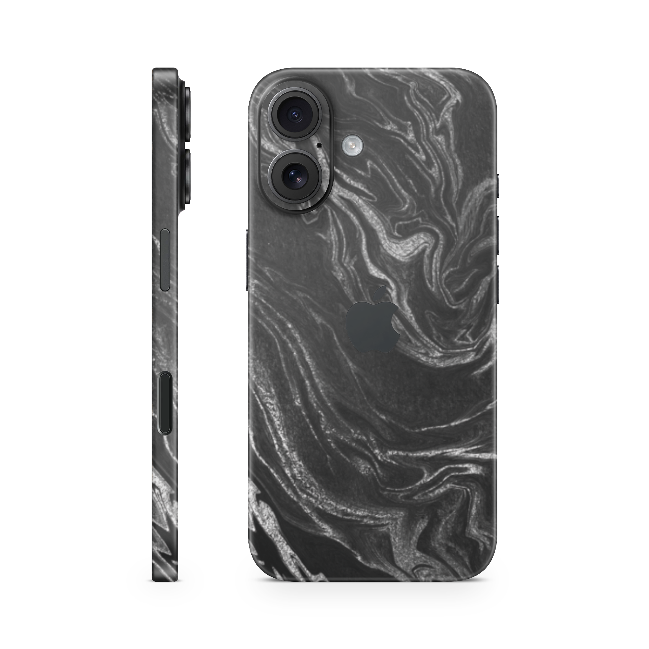 iPhone 16 Plus Skin Black Silver