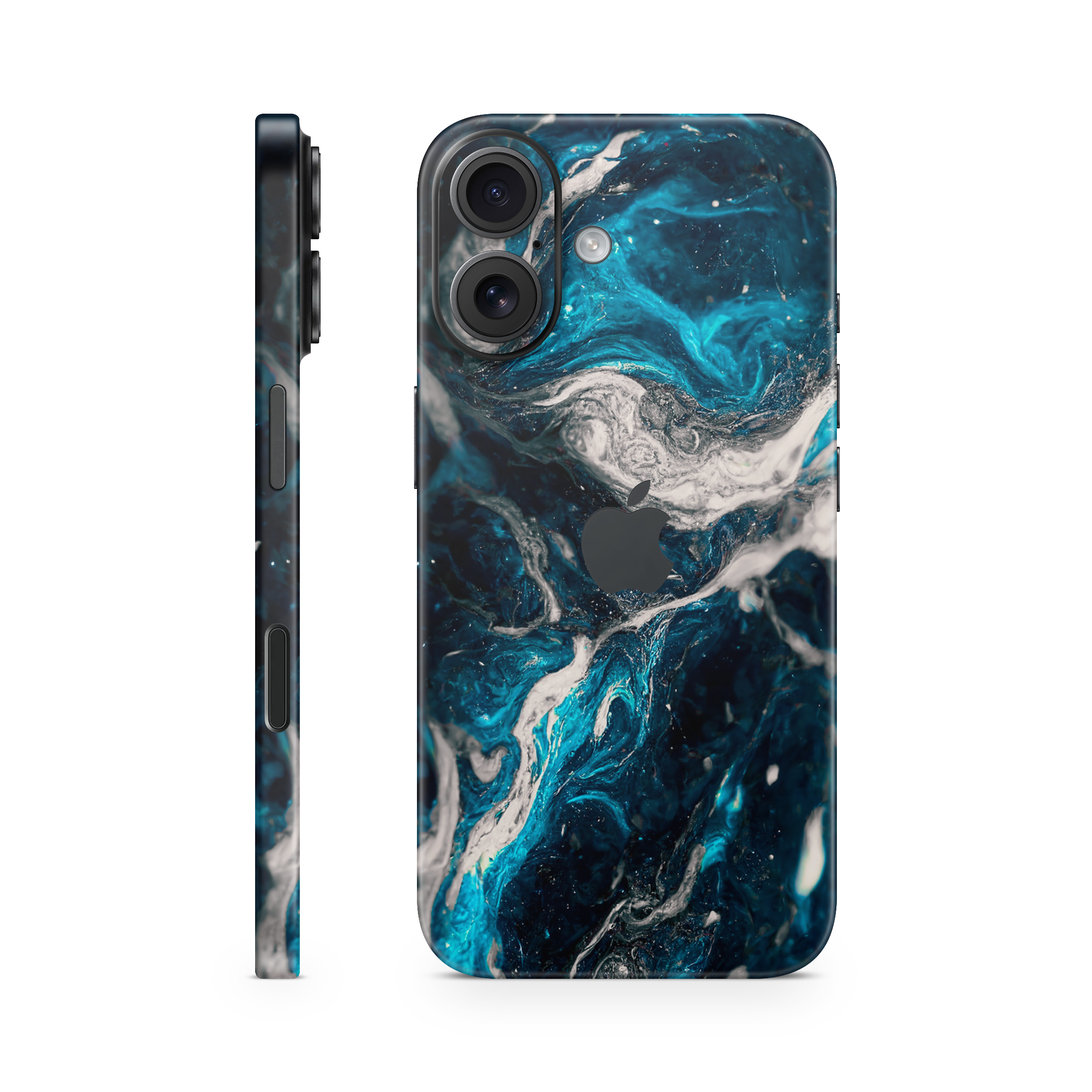 iPhone 16 Plus Skin Blue Silver