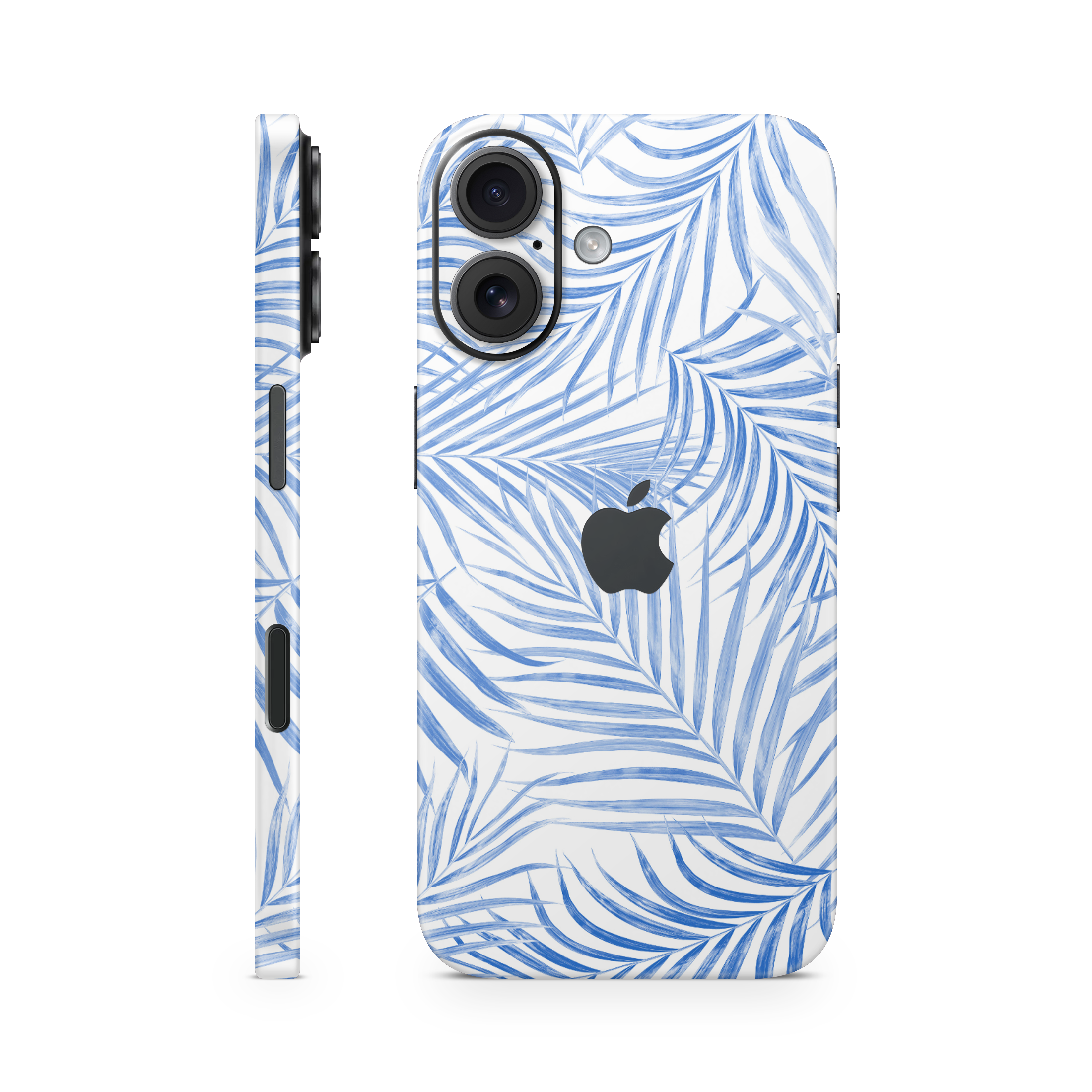 iPhone 16 Plus Skin Blue Leaf