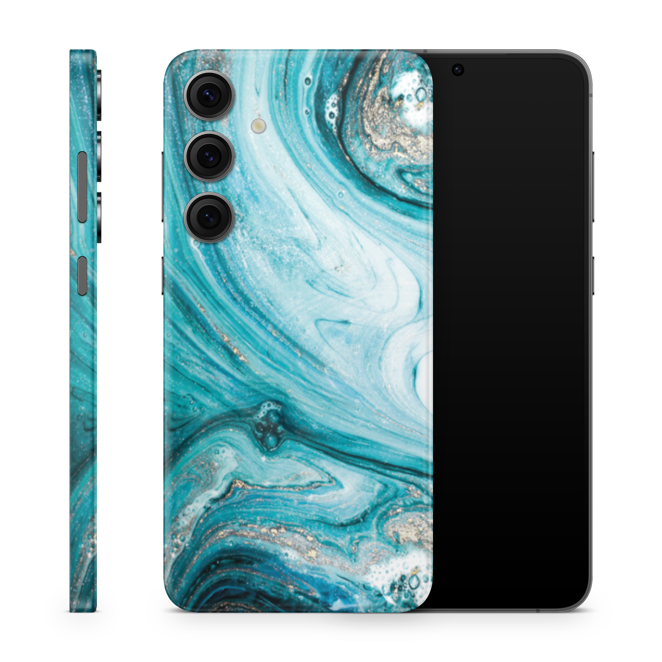 Galaxy S25 Skin Liquid Bleu