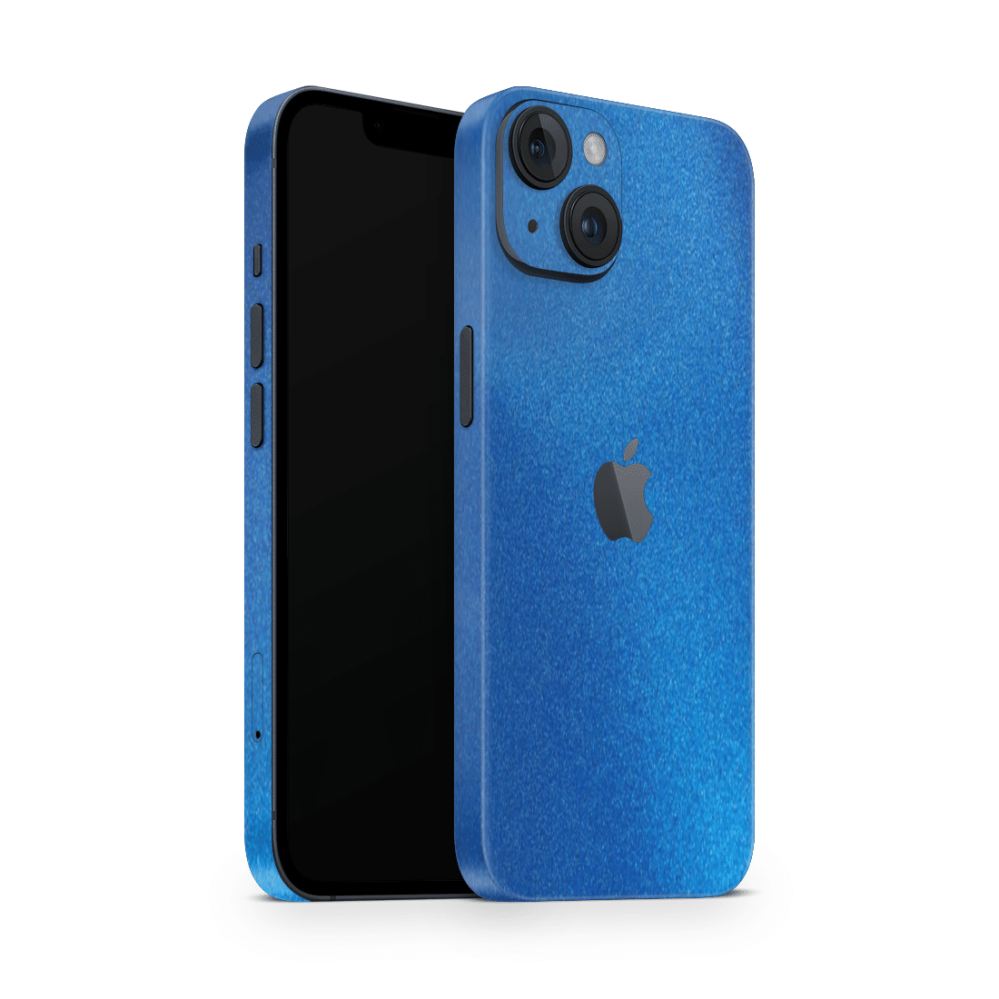 iPhone 14 plus peau matt bleu métallique