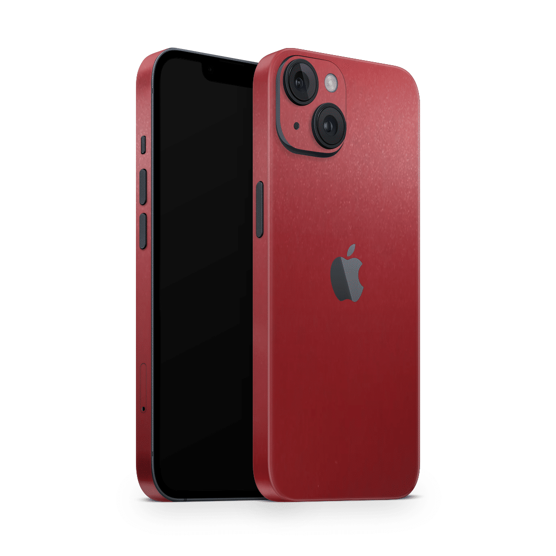 iPhone 14 plus peau matt rouge métallique