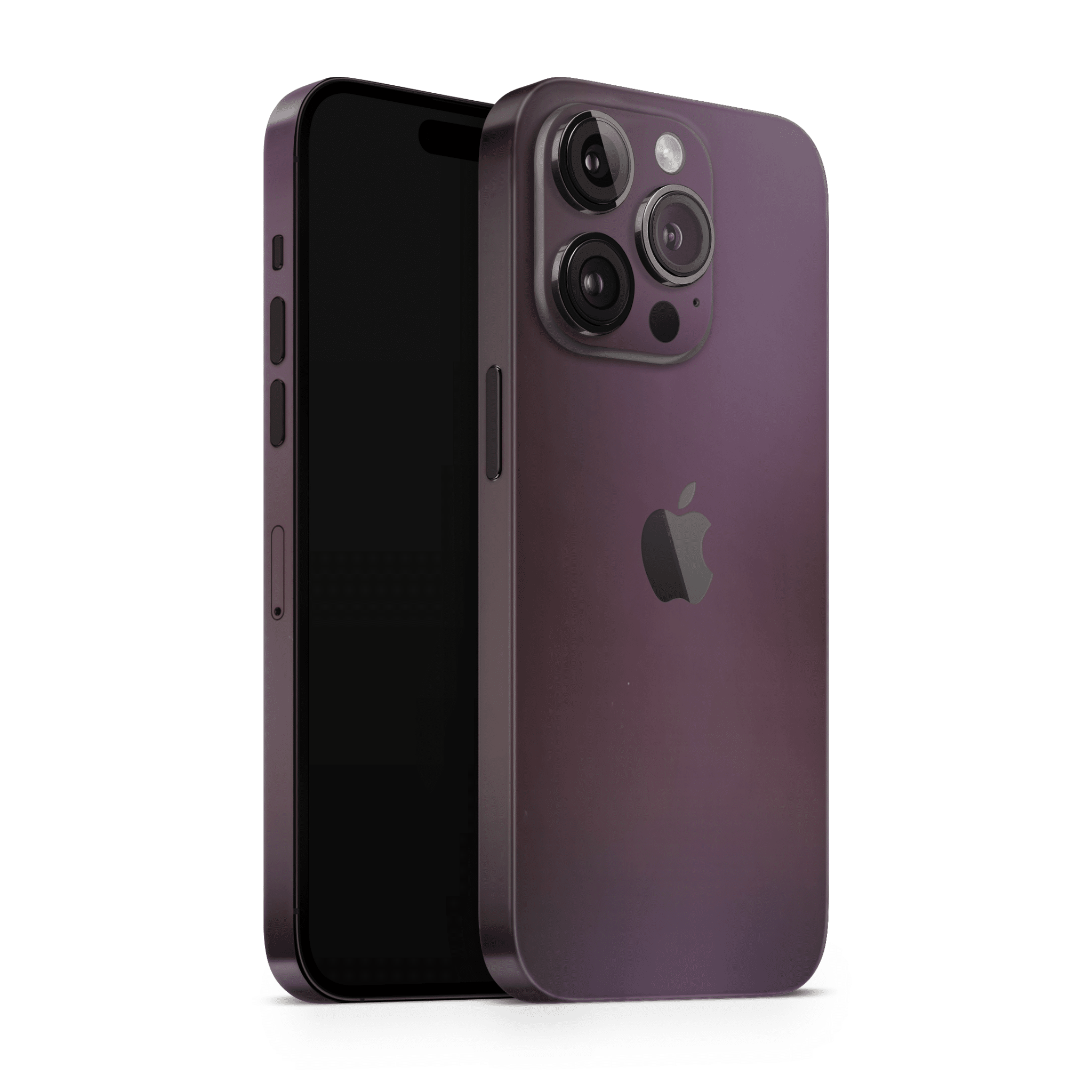 iPhone 13 par peau matt violet noir