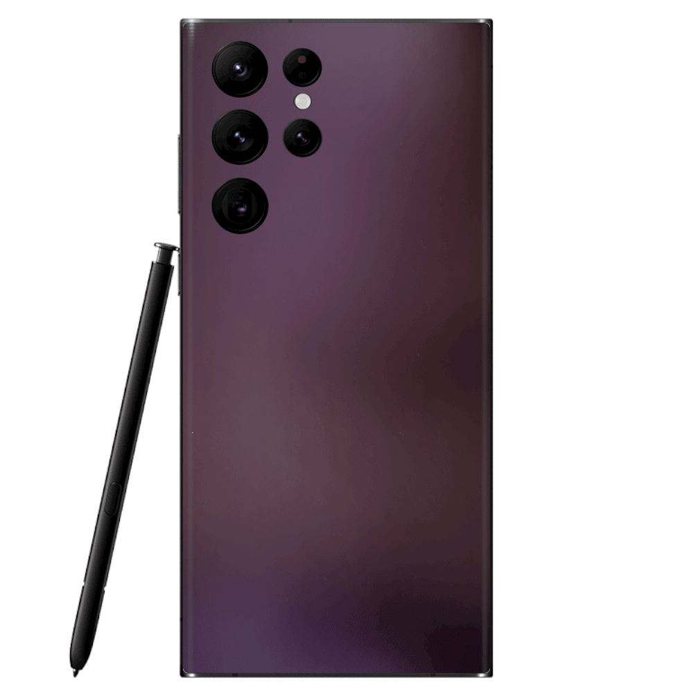 Galaxy s22 plus peau matt violet noir