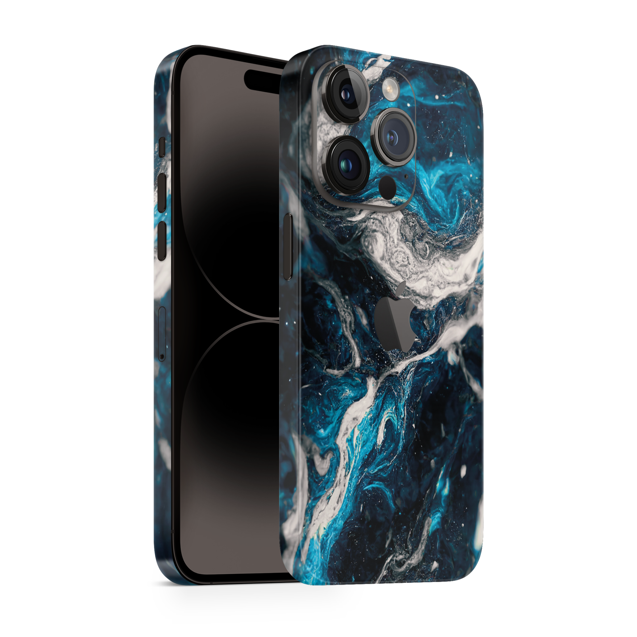 iPhone 16 Pro Max Skin Blue Silver