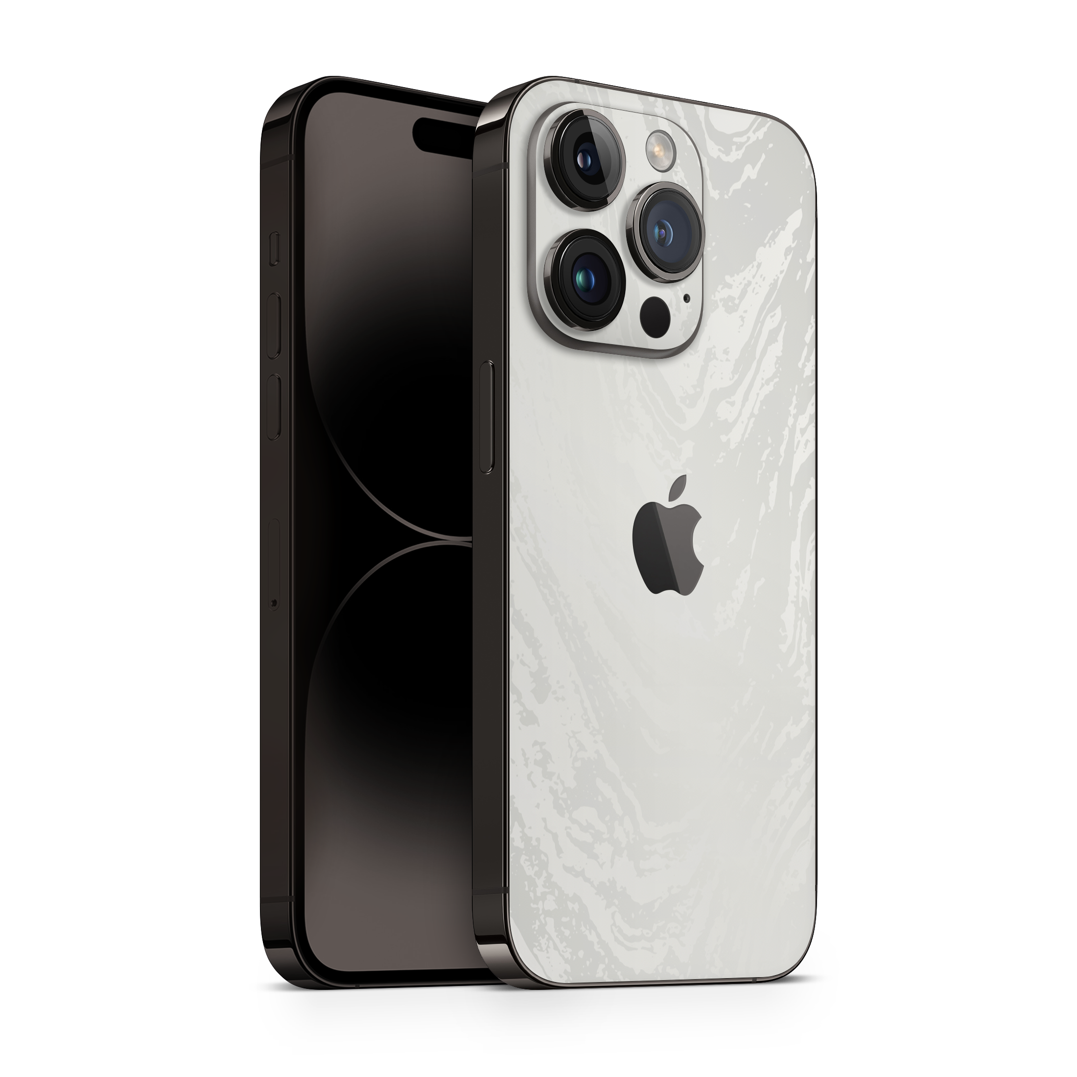 iPhone 16 par peau argentée de peau